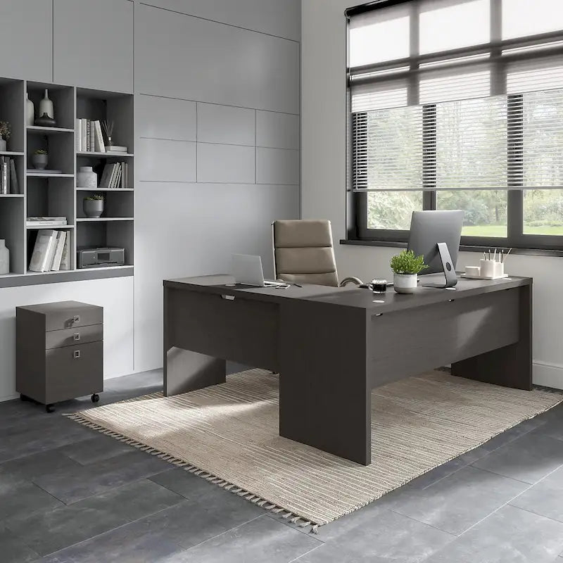 Bureau d'angle 72W Echo avec tiroirs par Bush Business Furniture