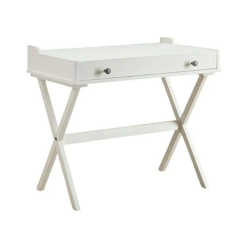 HomeRoots 34 Table de travail à plateau rabattable en bois blanc vieilli