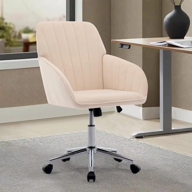 Chaise de bureau réglable, chambre à coucher, chaise pivotante ergonomique, dossier et assise, confortable pour les longues heures assises