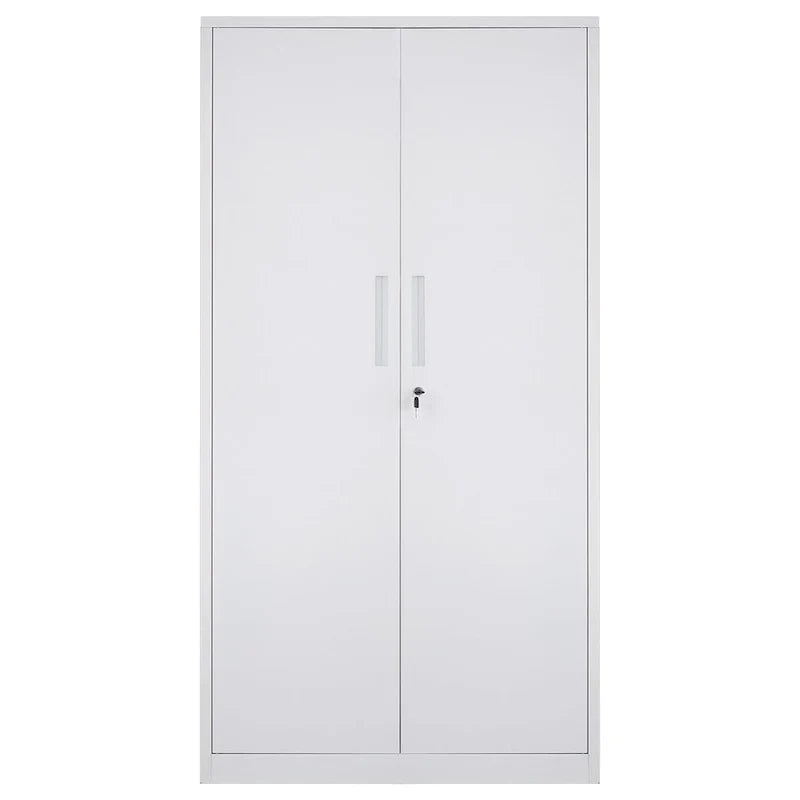 Armoire de rangement métallique verrouillable de 75 pouces avec 4 étagères réglables et 2 portes magnétiques