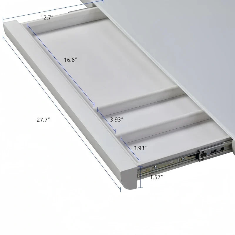 KOWO Bureau électrique debout en verre de 48 pouces avec plateau en verre trempé, poste de travail assis-debout réglable en hauteur pour bureau moderne