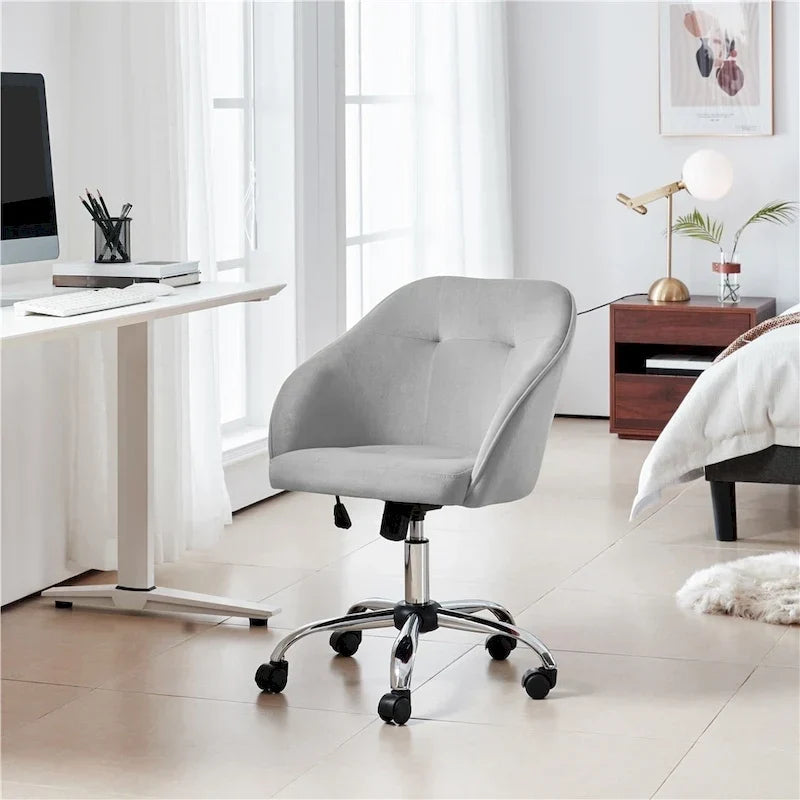 Chaise de bureau Yaheetech pour la maison, réglable en hauteur, pivotante à 360°