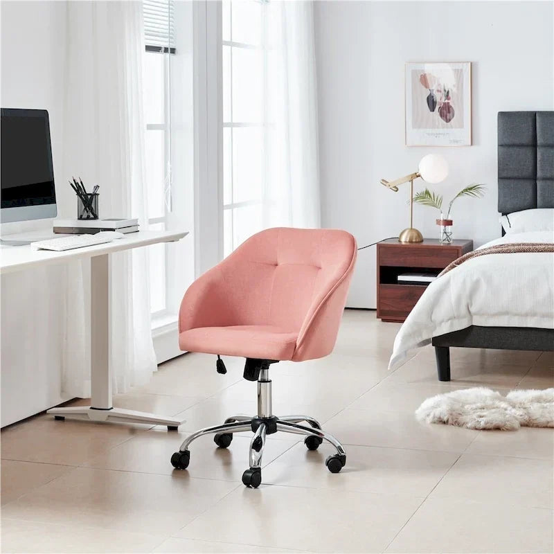 Chaise de bureau Yaheetech pour la maison, réglable en hauteur, pivotante à 360°