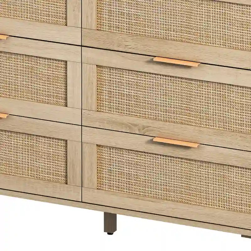 43.316-Meuble de rangement en rotin à tiroirs