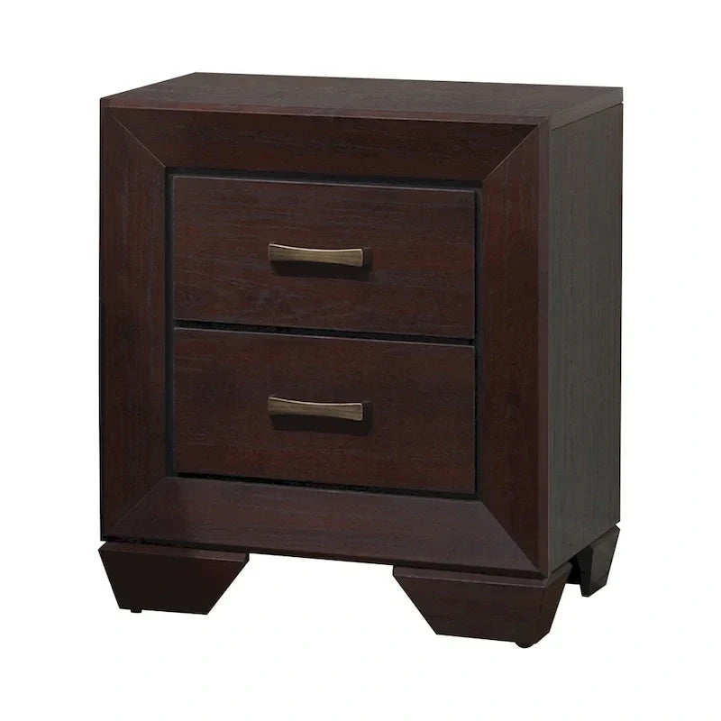 Ensemble de chambre à coucher 5 pièces Oatfield Dark Cocoa avec 2 tables de chevet