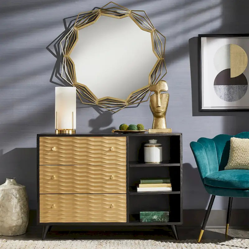 Commode d'appoint à 3 tiroirs deux tons Icarus par iNSPIRE Q Bold