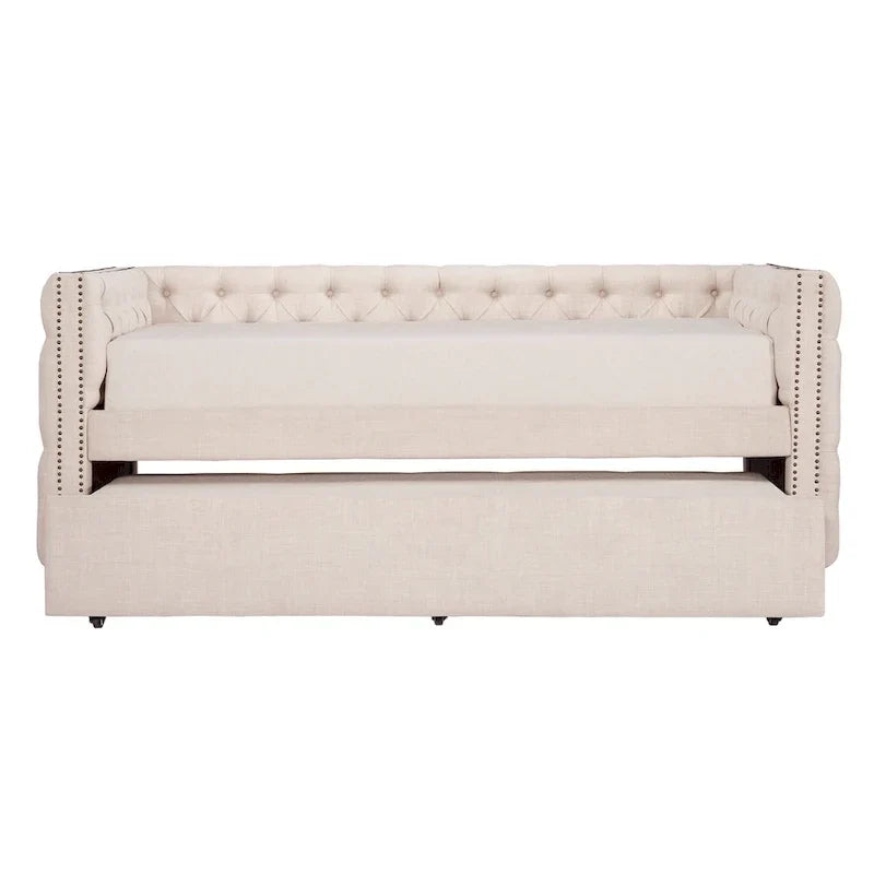 Lit de repos capitonné Knightsbridge Twin Tufted Nailhead par iNSPIRE Q Artisan