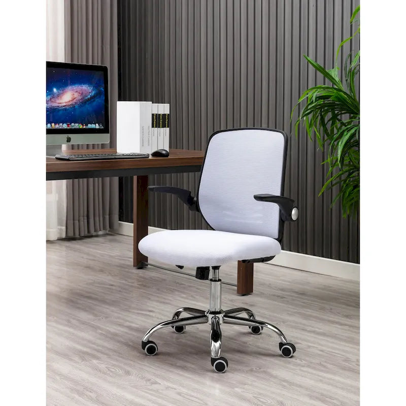 Chaise de bureau Porthos Home Hank, dossier en maille, siège réglable en hauteur