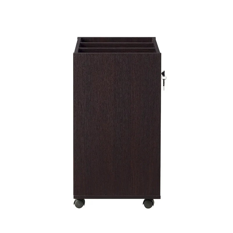 Jolene – Meuble de classement contemporain mobile et verrouillable à 3 tiroirs par Furniture of America
