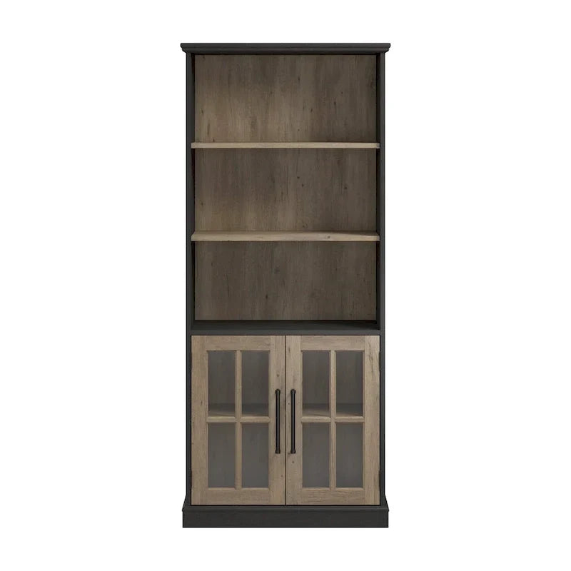 Bibliothèque à 5 étagères Westbrook avec portes vitrées de Bush Furniture