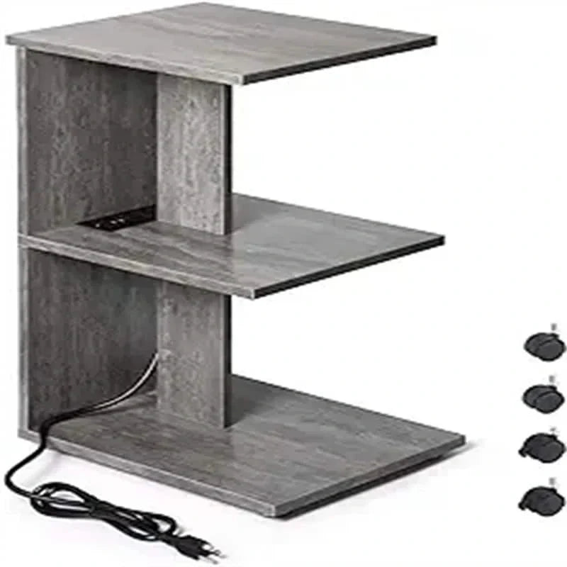 Table avec ports USB et prises électriques