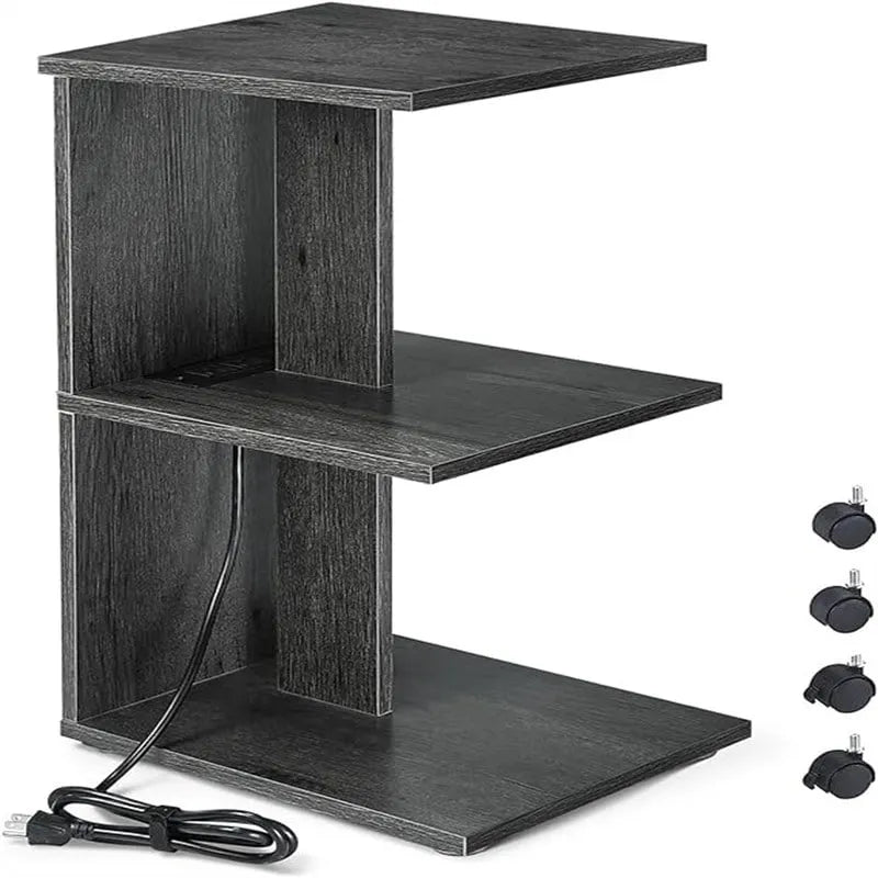 Table avec ports USB et prises électriques