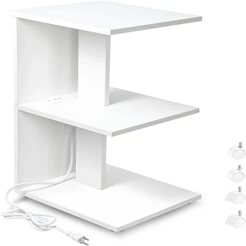 Table avec ports USB et prises électriques