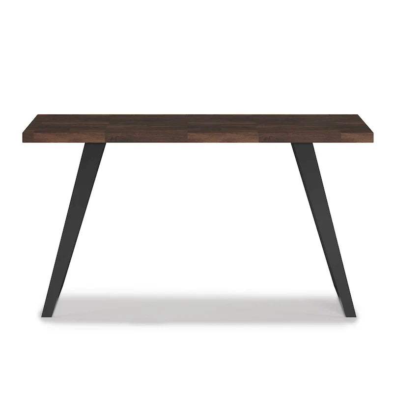 WYNDENHALL Mitchell Bureau plat moderne industriel de 137 cm de large en BOIS D'ACACIA MASSIF