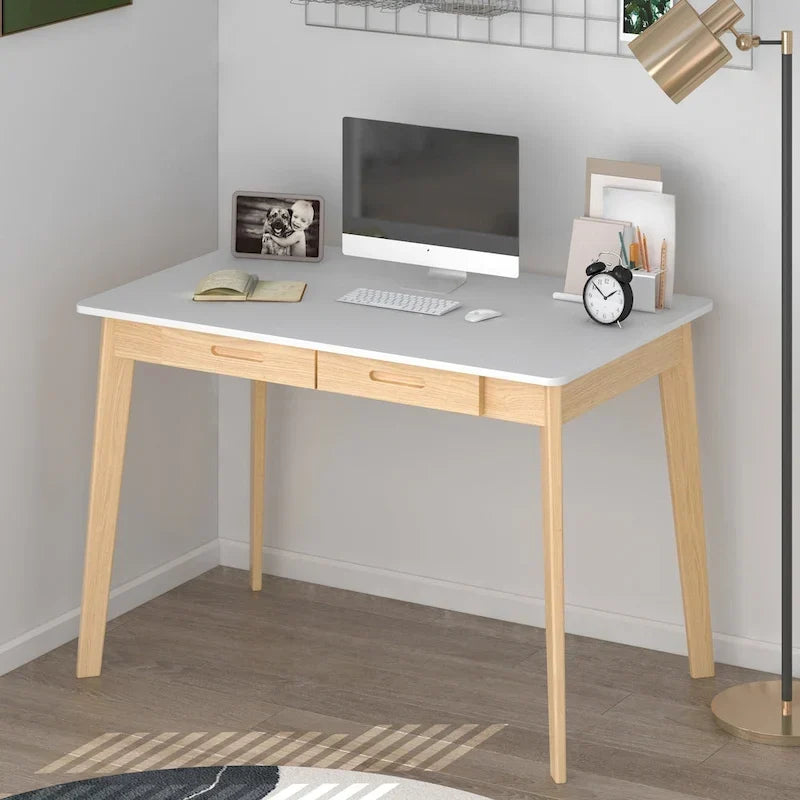 Bureau en bois de 39,4W, bureau d'écriture, bureau d'ordinateur