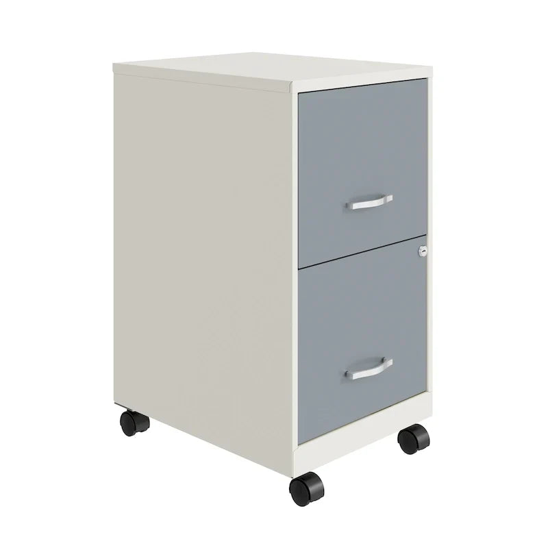 Classeur mobile 2 tiroirs Space Solutions blanc perle