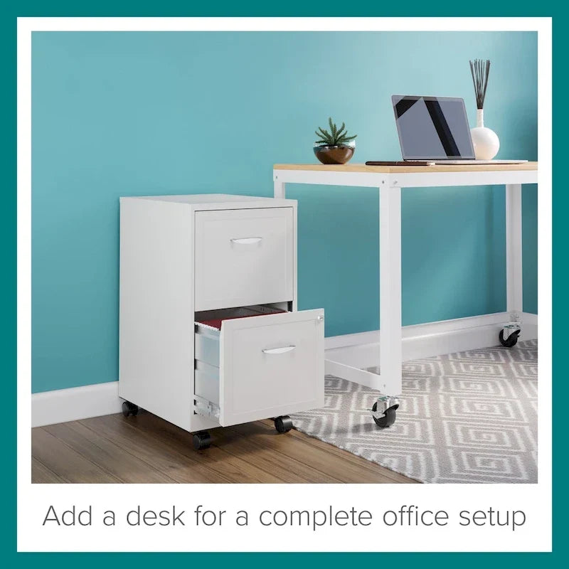Classeur mobile 2 tiroirs Space Solutions blanc perle