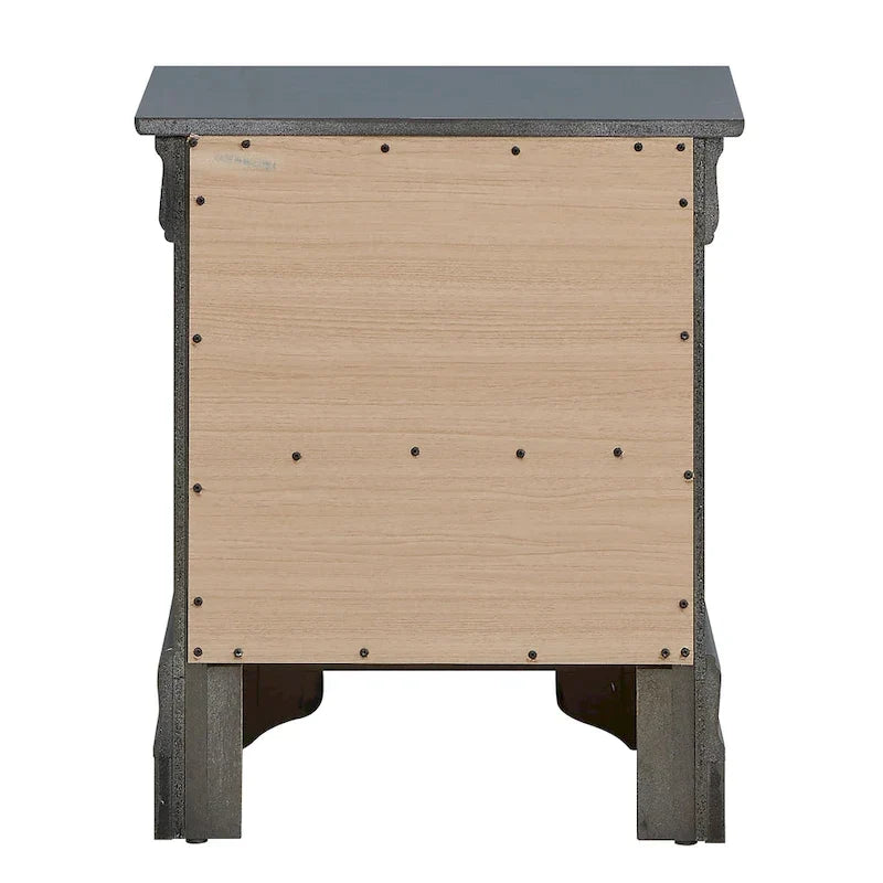 Table de chevet en bois Lorana à 2 tiroirs