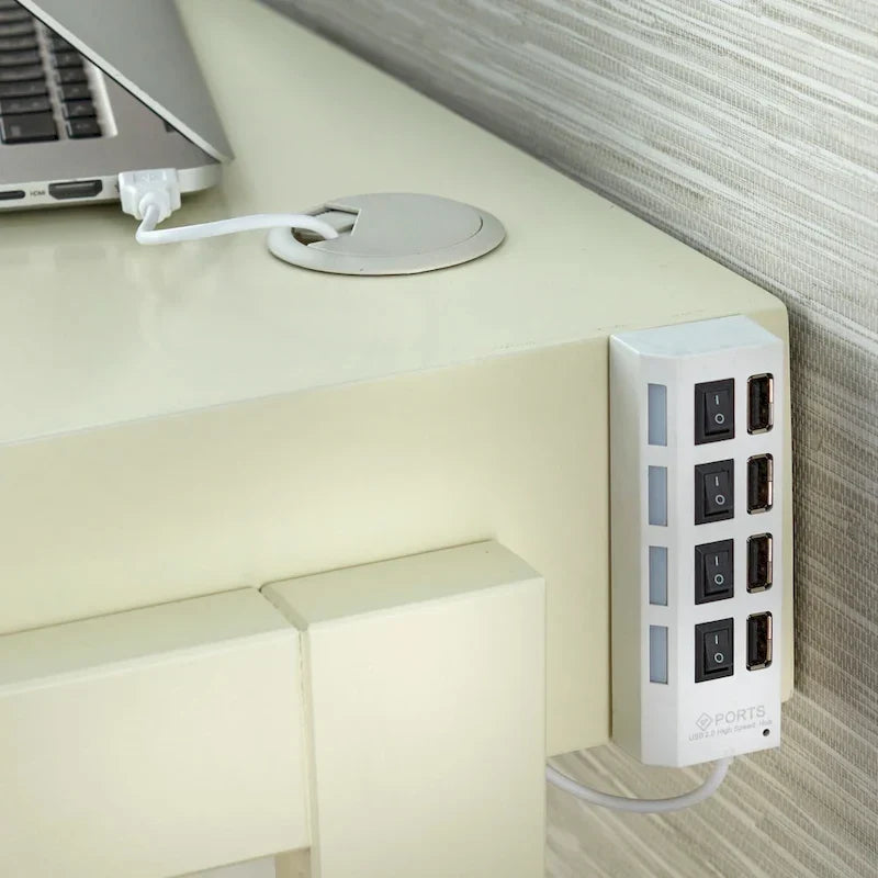 Bureau rectangulaire moderniste simple et intégré