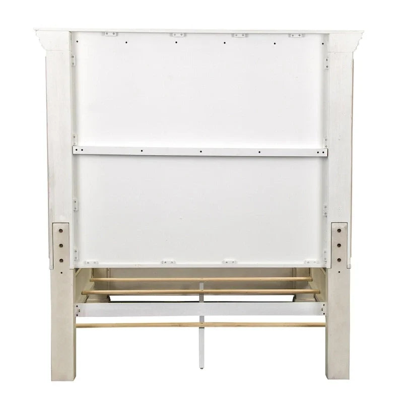 Grand lit Queen en bois vieilli Whitestone Big Valley