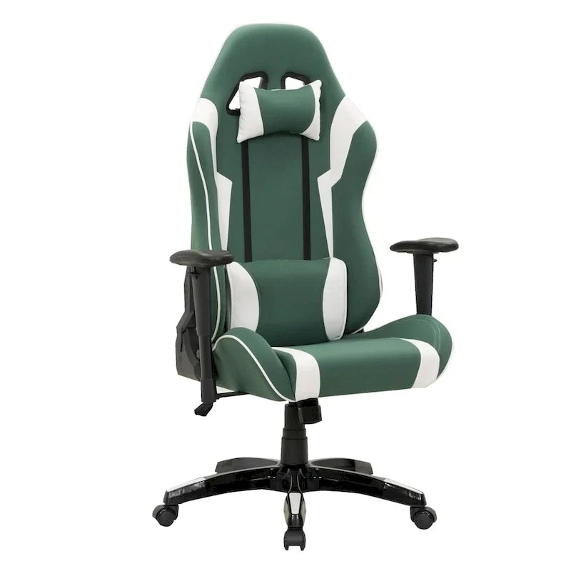 Chaise de jeu ergonomique à dossier haut Porch & Den Banton en cuir reconstitué, tissu et maille
