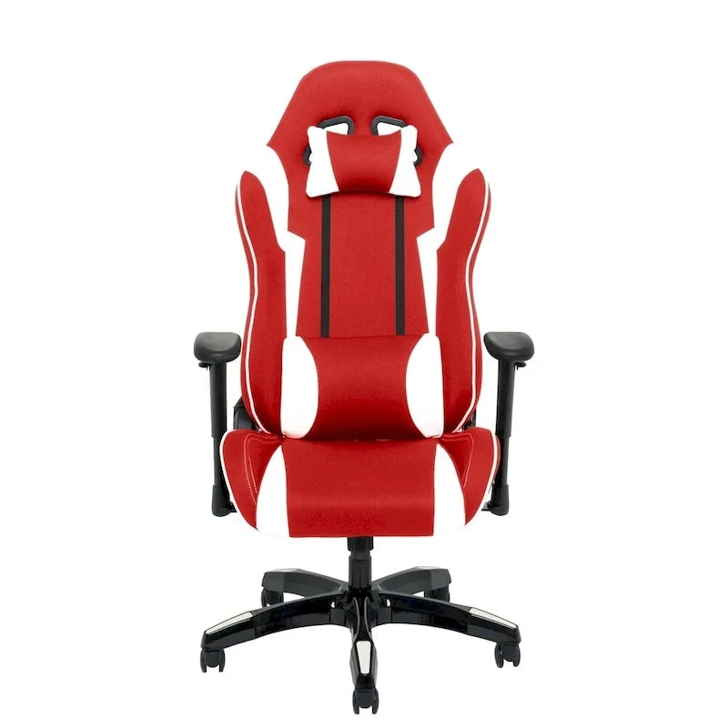 Chaise de jeu ergonomique à dossier haut Porch & Den Banton en cuir reconstitué, tissu et maille