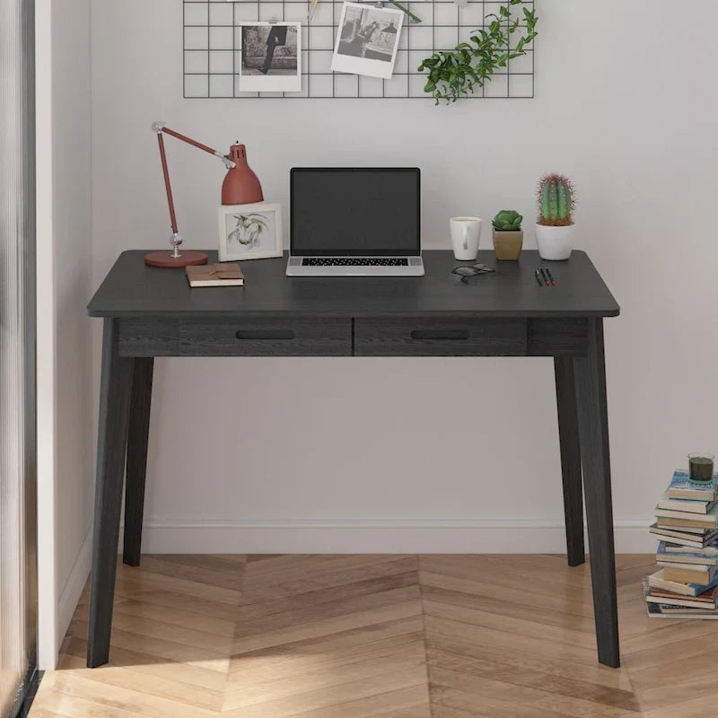 Bureau classique de 39,4 po de large, bureau d'écriture avec tiroirs