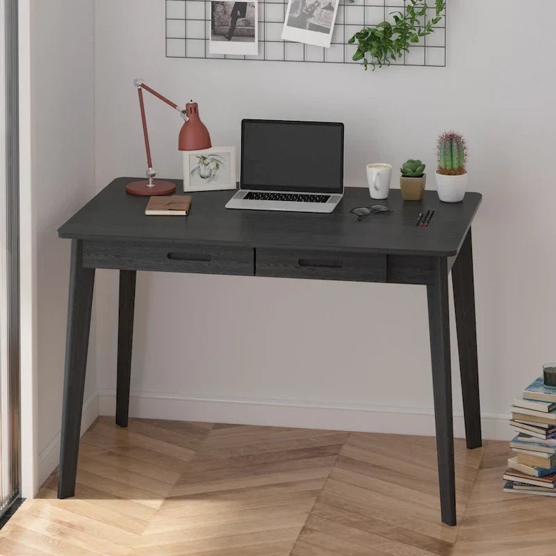 Bureau classique de 39,4 po de large, bureau d'écriture avec tiroirs