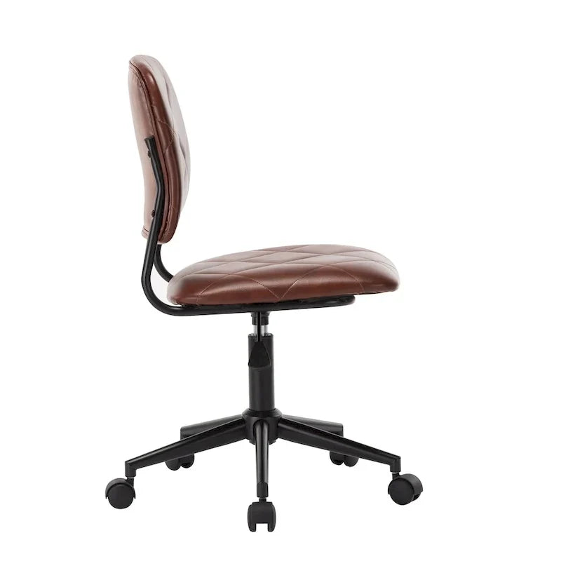 Chaise de bureau pivotante Porthos Home Kibe, revêtement en similicuir capitonné