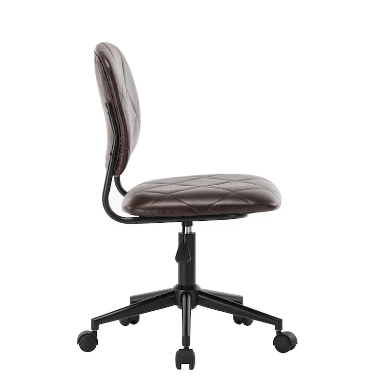 Chaise de bureau pivotante Porthos Home Kibe, revêtement en similicuir capitonné