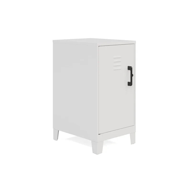 Armoire de rangement compacte à 2 étagères avec porte ventilée, 27,5 po H