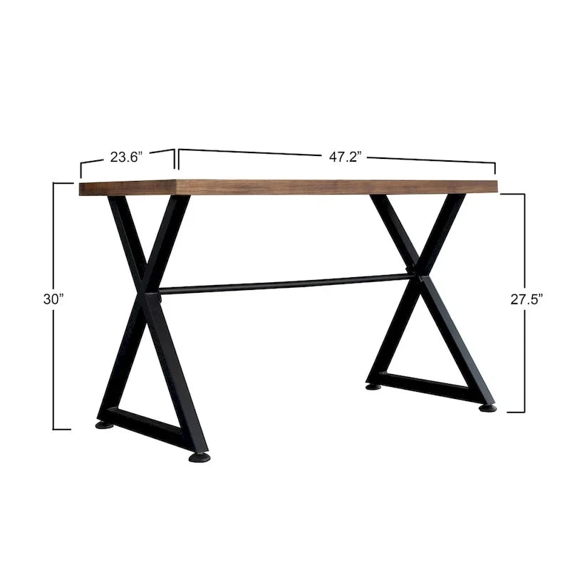 Table de bureau d'ordinateur industrielle Fowler de Carbon Loft