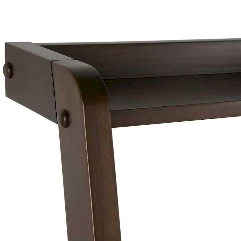 WYNDENHALL Darren Bureau mural contemporain en bois massif de 91 cm de large, couleur noyer chaud