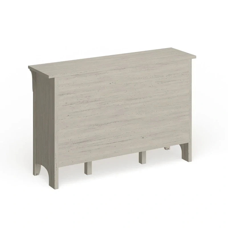 Meuble de rangement blanc antique avec portes - 46.22L x 12.76W x 29.96H - 46.22L x 12.76W x 29.96H
