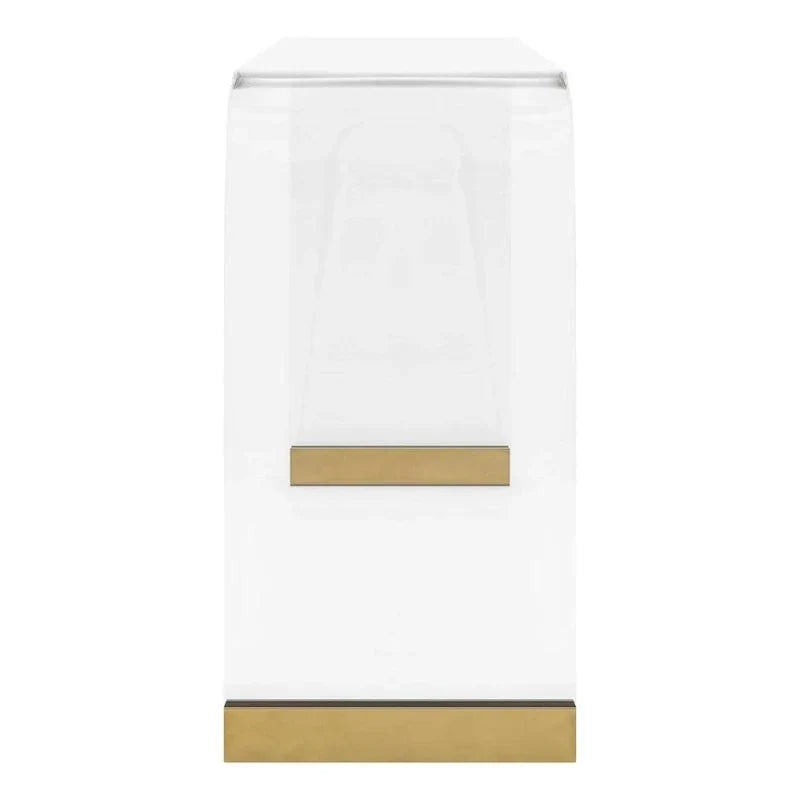 Console en acrylique doré