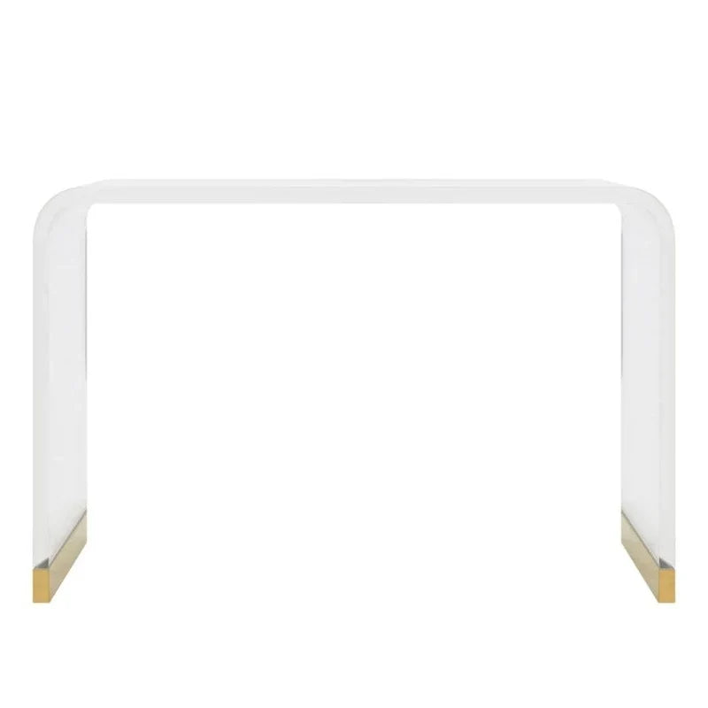 Console en acrylique doré