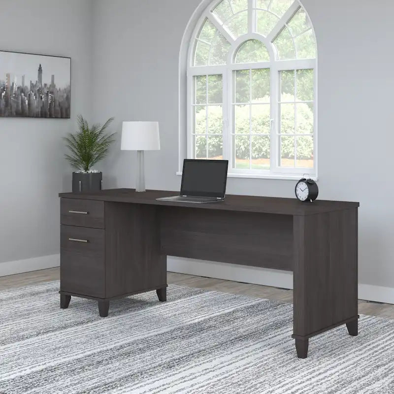 Bureau de direction 72 po Bush Furniture Somerset avec tiroirs de rangement