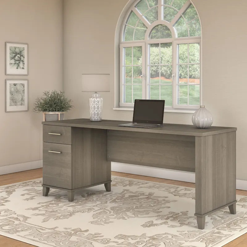 Bureau de direction 72 po Bush Furniture Somerset avec tiroirs de rangement