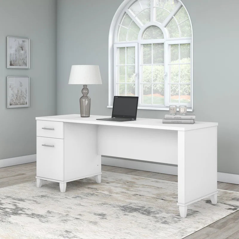 Bureau de direction 72 po Bush Furniture Somerset avec tiroirs de rangement