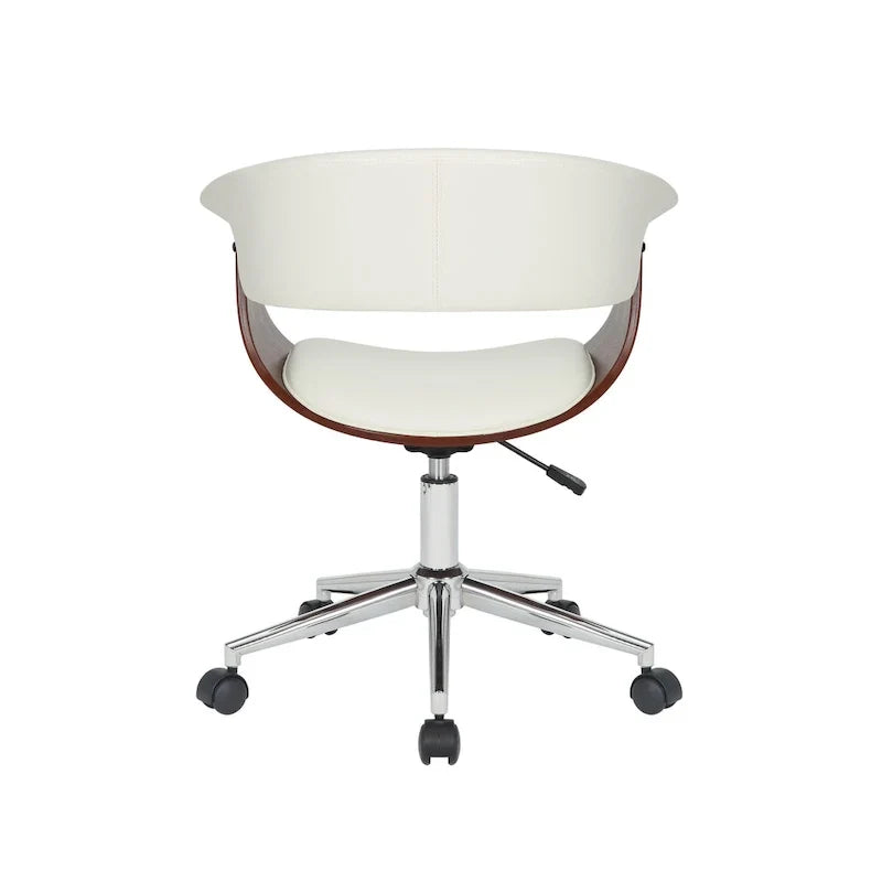 Fauteuil de bureau en similicuir Carson Carrington Sauoarkrokur avec piètement chromé