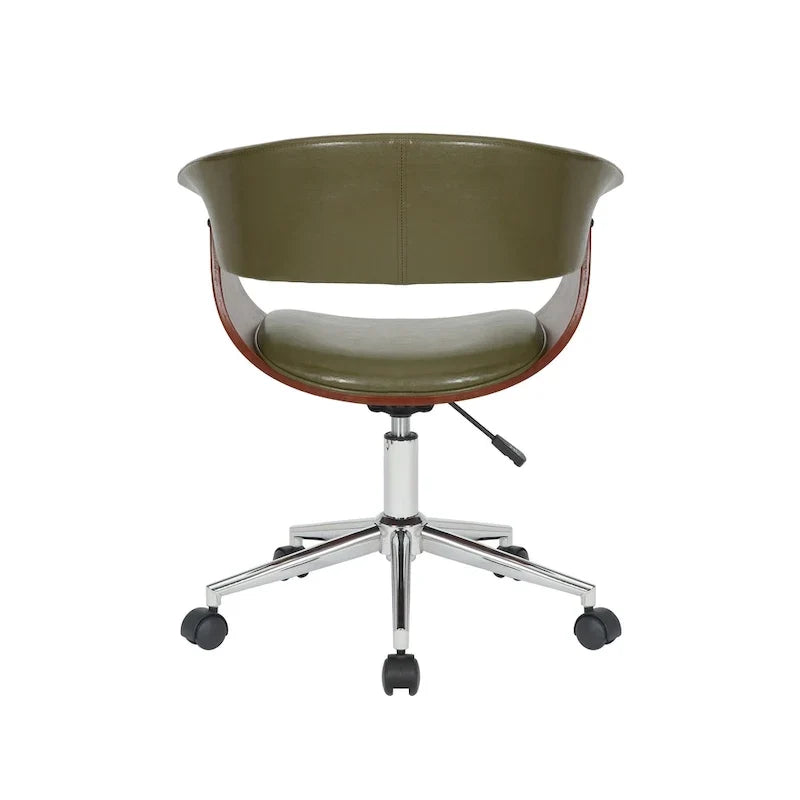 Fauteuil de bureau en similicuir Carson Carrington Sauoarkrokur avec piètement chromé