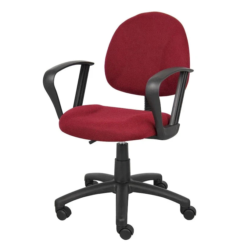 Chaise de travail ergonomique mi-hauteur Boss Burgundy