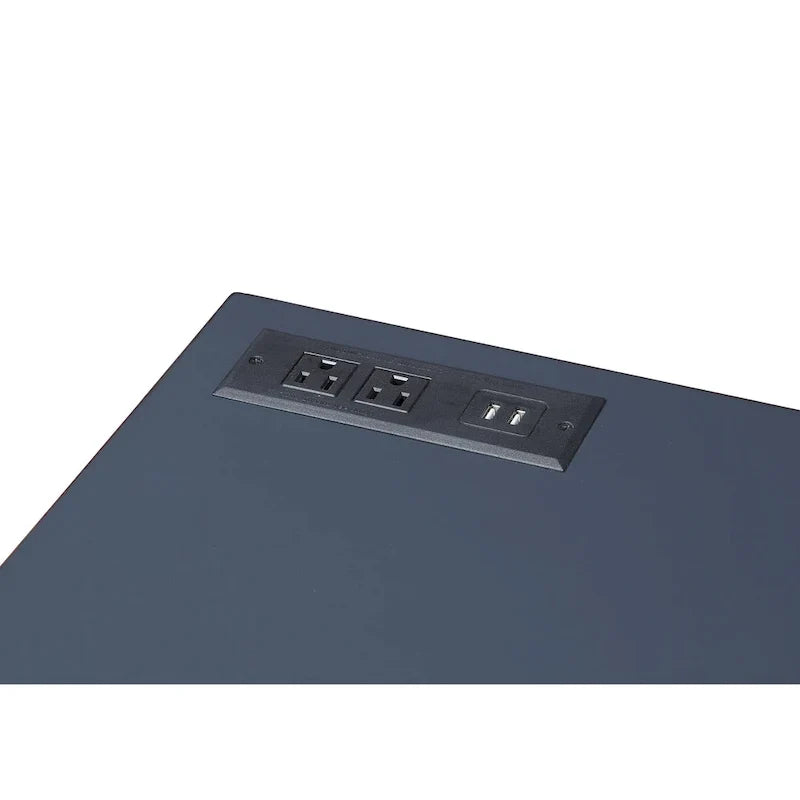 Bureau d'ordinateur Bird Modern en métal de 42 pouces avec ports USB par Furniture of America