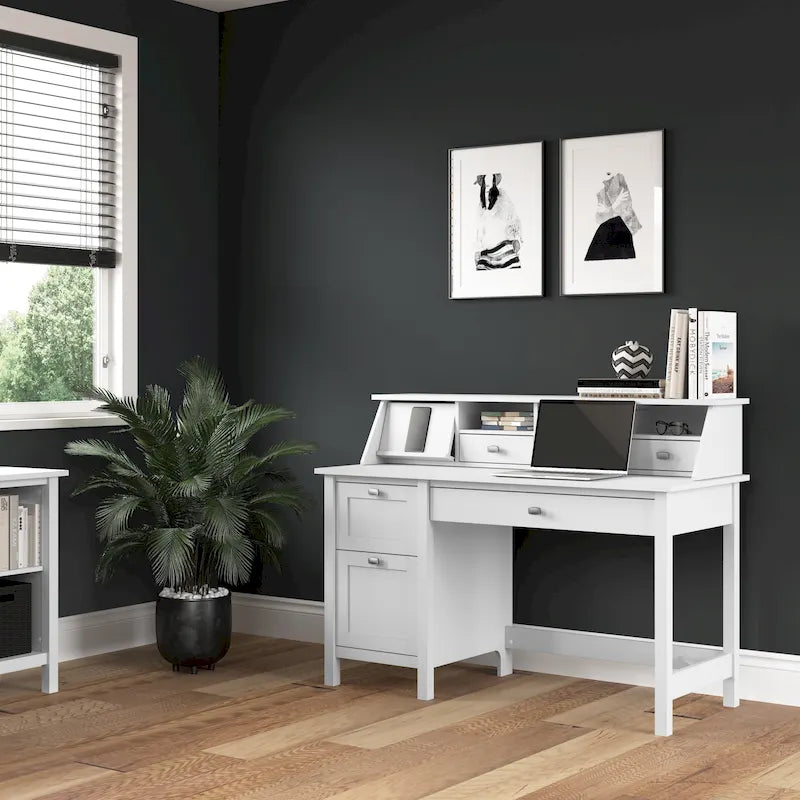 Bureau informatique Broadview 54W avec organisateur de bureau par Bush Furniture