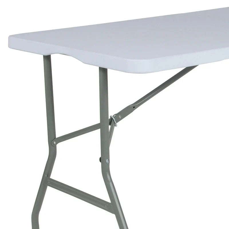 Table pliante en plastique de 1,51 m avec poignée – Table d'événement