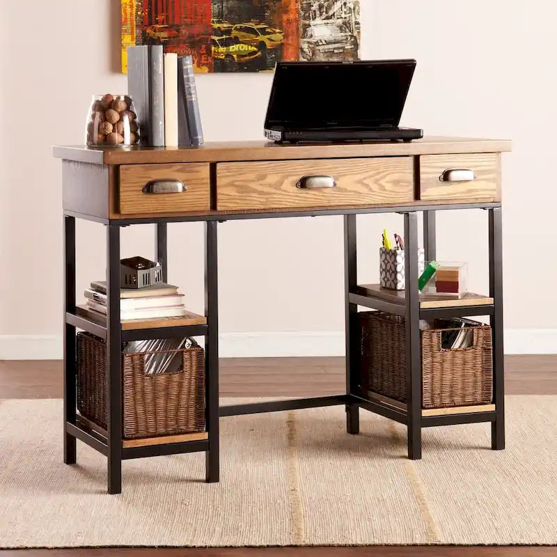 Bureau en bois industriel SEI Furniture Dandelion