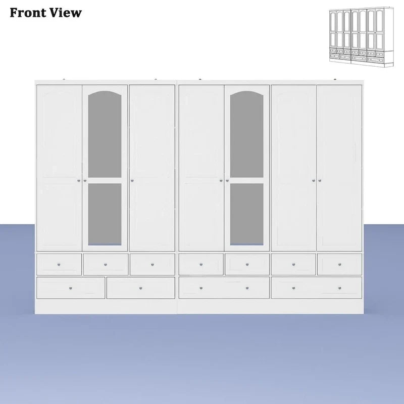 Ensemble armoire combinée double 78,7 H – L'élégance alliée à l'utilité