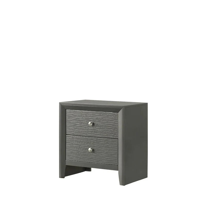 Parure de lit Sim 3 pièces gris acier