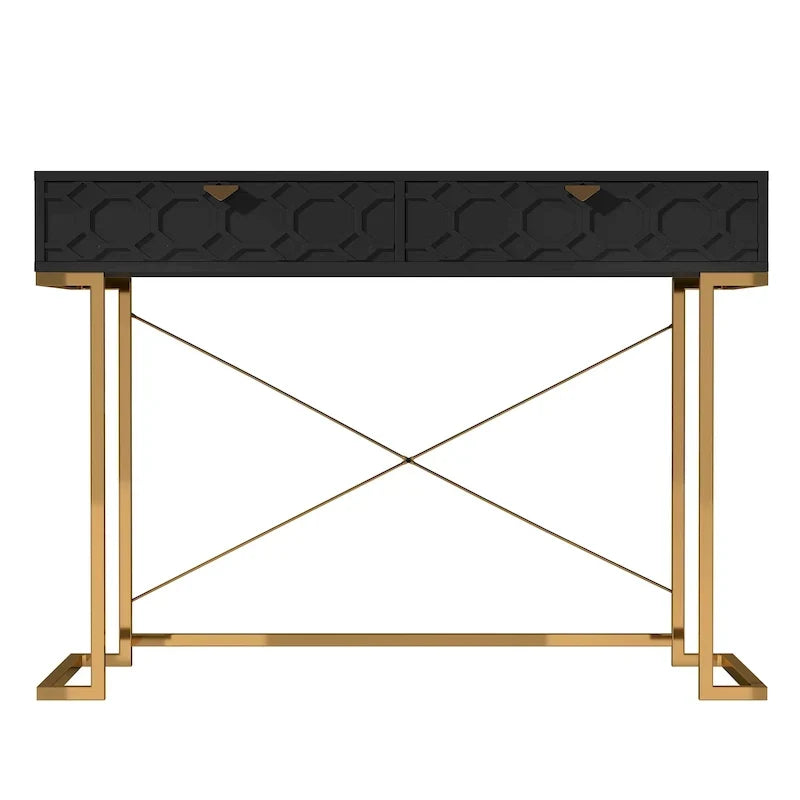 Bureau de rangement brillant pour bureau à domicile avec tiroir