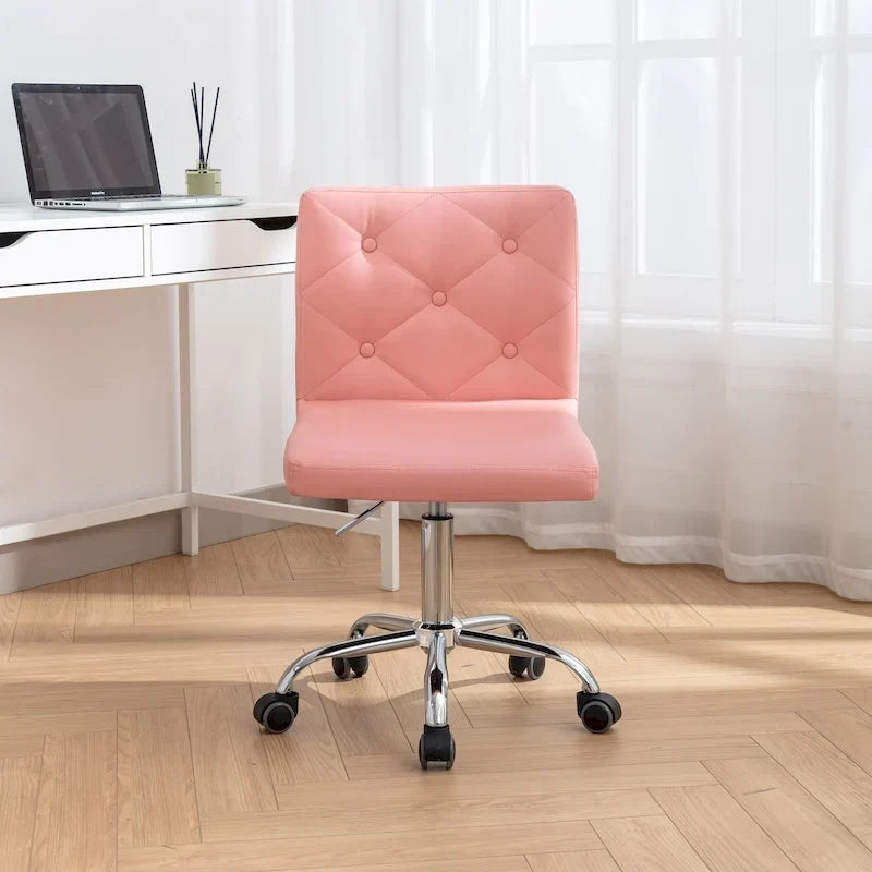 Javlergo Chaise de bureau sans accoudoirs, en cuir PU, hauteur réglable, pivotante à 360° pour le télétravail ou le bureau